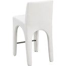  Color_Cream -- Gramercy Cream Linen Textured Fabric Upholstered Counter Stool IMAGE 6