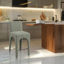  Color_Green -- Gramercy Green Linen Textured Fabric Upholstered Counter Stool IMAGE 2