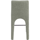 Color_Green -- Gramercy Green Linen Textured Fabric Upholstered Counter Stool IMAGE 3
