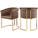  Color_Brown -- Tierra Brown Velvet Upholstered Dining Chair IMAGE 10