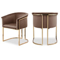  Color_Brown -- Tierra Brown Velvet Upholstered Dining Chair IMAGE 1