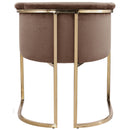  Color_Brown -- Tierra Brown Velvet Upholstered Dining Chair IMAGE 3