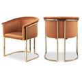  Color_Cognac -- Tierra Cognac Velvet Upholstered Dining Chair IMAGE 1