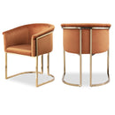  Color_Cognac -- Tierra Cognac Velvet Upholstered Dining Chair IMAGE 1