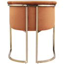  Color_Cognac -- Tierra Cognac Velvet Upholstered Dining Chair IMAGE 3