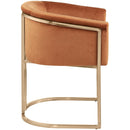  Color_Cognac -- Tierra Cognac Velvet Upholstered Dining Chair IMAGE 6