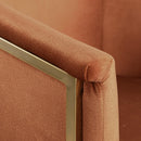  Color_Cognac -- Tierra Cognac Velvet Upholstered Dining Chair IMAGE 8