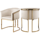  Color_Cream -- Tierra Cream Velvet Upholstered Dining Chair IMAGE 10