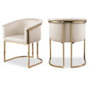  Color_Cream -- Tierra Cream Velvet Upholstered Dining Chair IMAGE 1