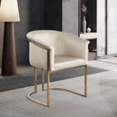  Color_Cream -- Tierra Cream Velvet Upholstered Dining Chair IMAGE 2