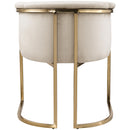  Color_Cream -- Tierra Cream Velvet Upholstered Dining Chair IMAGE 3