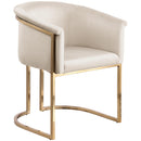 Color_Cream -- Tierra Cream Velvet Upholstered Dining Chair IMAGE 4