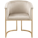  Color_Cream -- Tierra Cream Velvet Upholstered Dining Chair IMAGE 5