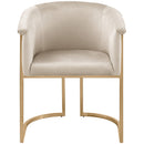 Meridian Tierra Cream Velvet Dining Chair IMAGE 5