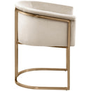  Color_Cream -- Tierra Cream Velvet Upholstered Dining Chair IMAGE 6