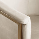  Color_Cream -- Tierra Cream Velvet Upholstered Dining Chair IMAGE 8