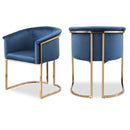  Color_Navy -- Tierra Navy Velvet Upholstered Dining Chair IMAGE 1
