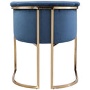  Color_Navy -- Tierra Navy Velvet Upholstered Dining Chair IMAGE 3
