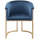  Color_Navy -- Tierra Navy Velvet Upholstered Dining Chair IMAGE 5