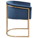  Color_Navy -- Tierra Navy Velvet Upholstered Dining Chair IMAGE 6