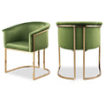 Color_Olive -- Tierra Olive Velvet Upholstered Dining Chair IMAGE 1