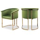  Color_Olive -- Tierra Olive Velvet Upholstered Dining Chair IMAGE 1