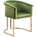  Color_Olive -- Tierra Olive Velvet Upholstered Dining Chair IMAGE 4