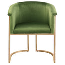  Color_Olive -- Tierra Olive Velvet Upholstered Dining Chair IMAGE 5