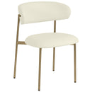Meridian Lupita Cream Vegan Leather Dining Chair IMAGE 1