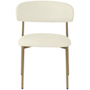  Color_Cream/ Gold -- Lupita Cream Vegan Leather Upholstered Dining Chair IMAGE 4