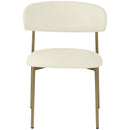 Meridian Lupita Cream Vegan Leather Dining Chair IMAGE 4