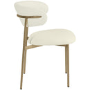  Color_Cream/ Gold -- Lupita Cream Vegan Leather Upholstered Dining Chair IMAGE 5