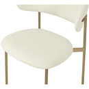  Color_Cream/ Gold -- Lupita Cream Vegan Leather Upholstered Dining Chair IMAGE 6