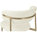  Color_Cream/ Gold -- Lupita Cream Vegan Leather Upholstered Dining Chair IMAGE 7