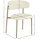  Color_Cream/ Gold -- Lupita Cream Vegan Leather Upholstered Dining Chair IMAGE 8