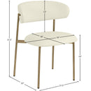 Meridian Lupita Cream Vegan Leather Dining Chair IMAGE 8