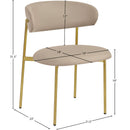  Color_Taupe -- Lupita Taupe Vegan Leather Upholstered Dining Chair IMAGE 10