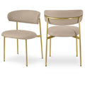  Color_Taupe -- Lupita Taupe Vegan Leather Upholstered Dining Chair IMAGE 1