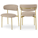  Color_Taupe -- Lupita Taupe Vegan Leather Upholstered Dining Chair IMAGE 1