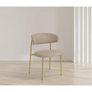  Color_Taupe -- Lupita Taupe Vegan Leather Upholstered Dining Chair IMAGE 2
