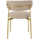  Color_Taupe -- Lupita Taupe Vegan Leather Upholstered Dining Chair IMAGE 3