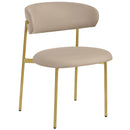  Color_Taupe -- Lupita Taupe Vegan Leather Upholstered Dining Chair IMAGE 4