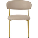  Color_Taupe -- Lupita Taupe Vegan Leather Upholstered Dining Chair IMAGE 5