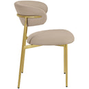  Color_Taupe -- Lupita Taupe Vegan Leather Upholstered Dining Chair IMAGE 6