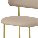  Color_Taupe -- Lupita Taupe Vegan Leather Upholstered Dining Chair IMAGE 7
