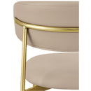  Color_Taupe -- Lupita Taupe Vegan Leather Upholstered Dining Chair IMAGE 8