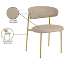  Color_Taupe -- Lupita Taupe Vegan Leather Upholstered Dining Chair IMAGE 9