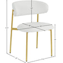 Meridian Lupita White Vegan Leather Dining Chair IMAGE 10