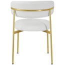  Color_Gold/ White -- Lupita Off-White Vegan Leather Upholstered Dining Chair IMAGE 3