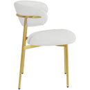  Color_Gold/ White -- Lupita Off-White Vegan Leather Upholstered Dining Chair IMAGE 6